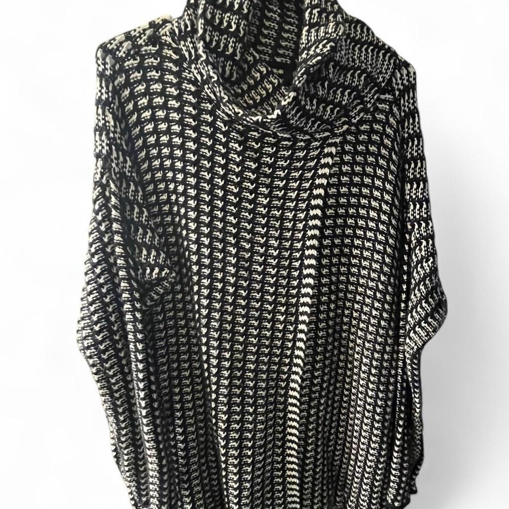 Elan Monochrome Cowl Neck Sweater